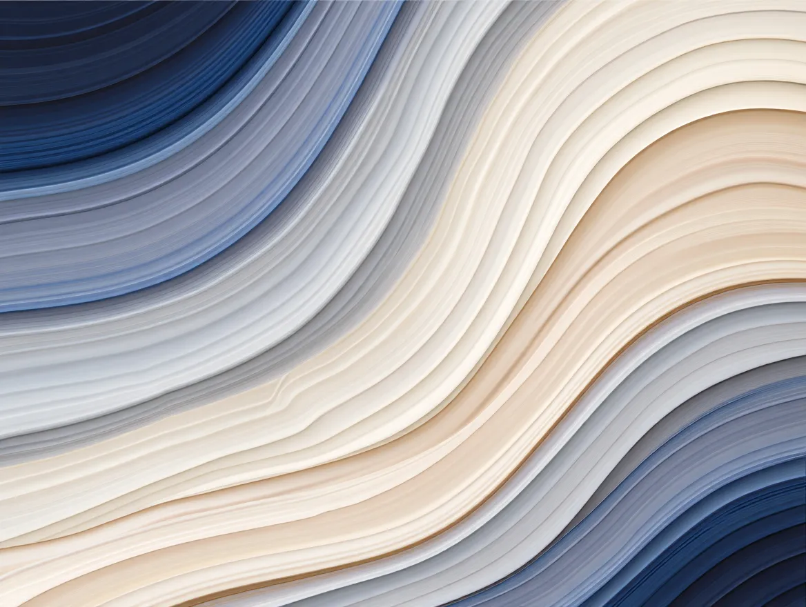 Geometrisch patroon van zachte golvende lijnen die het ritme van herstel en rust verbeelden