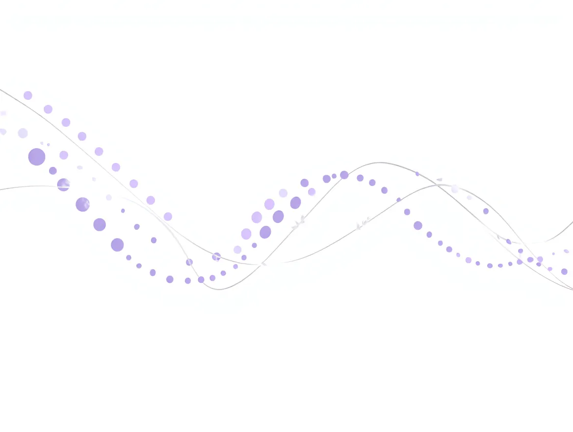 Minimalistisch patroon van punten en lijnen dat het ritme van bewuste pauzes en aandachtscycli verbeeldt